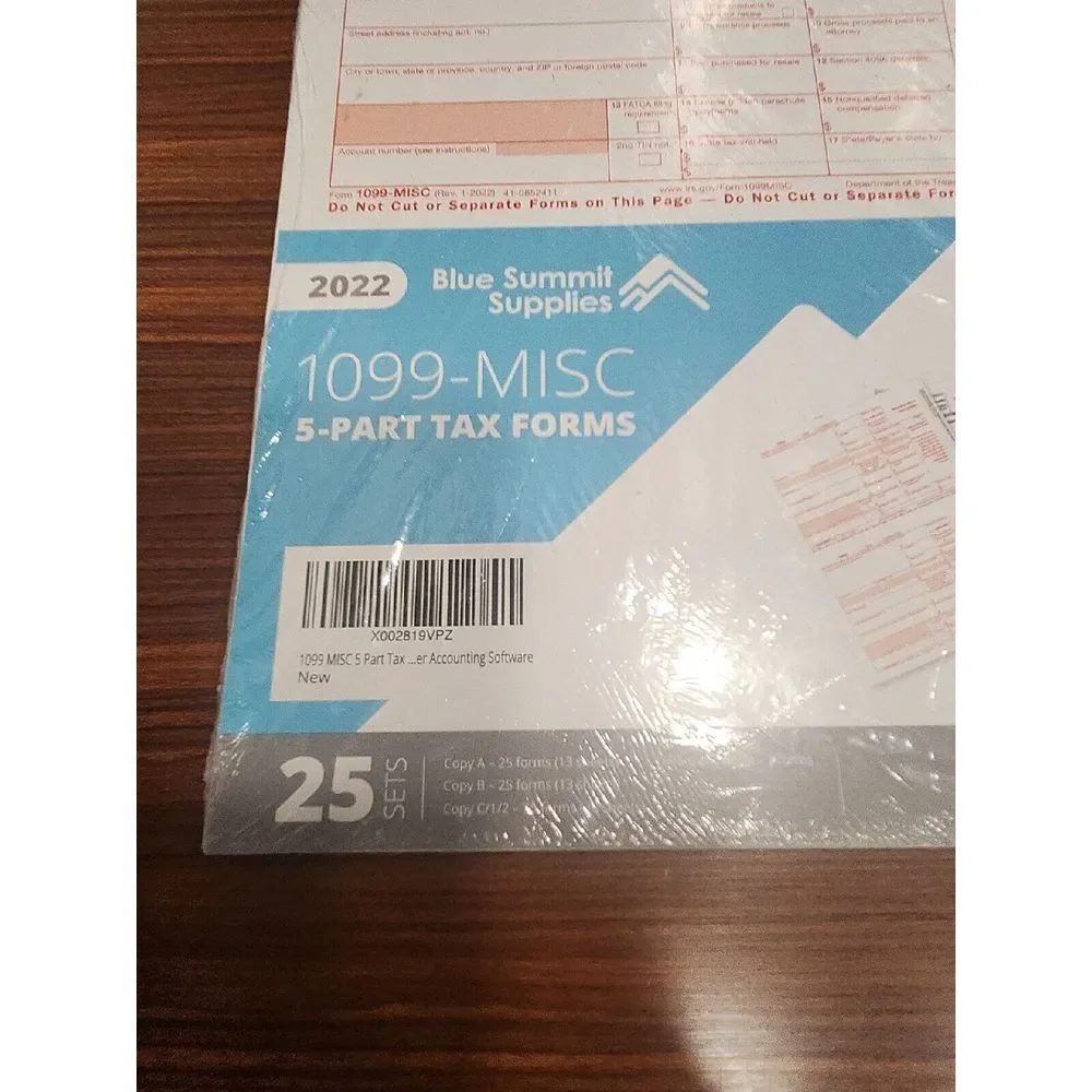 4‎ Sets Of 25 1099 MISC Forms 2022, 4 Part Tax Forms 100 Sets Total